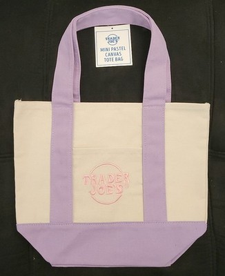 Trader Joe's Lavender Mini Tote Bag NWT Free Shipping 