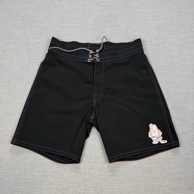 Birdwell Beach Britches Boardshorts Mens 28 Black Swim Trunks Surf Made in USA