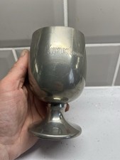 Pewter Goblet Kronenbourg Wine Cup English Pewter Chalice Vintage