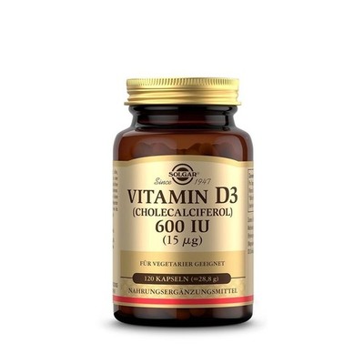 SOLGAR Vitamin D3 600 IU 120 vegetarische Kapseln 15 µg