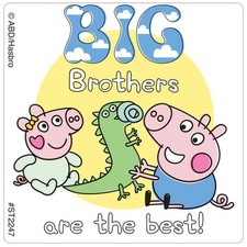 25 Licensed Peppa Pig Big Brothers Stickers, 2.5" x 2.5" each, Party Favors