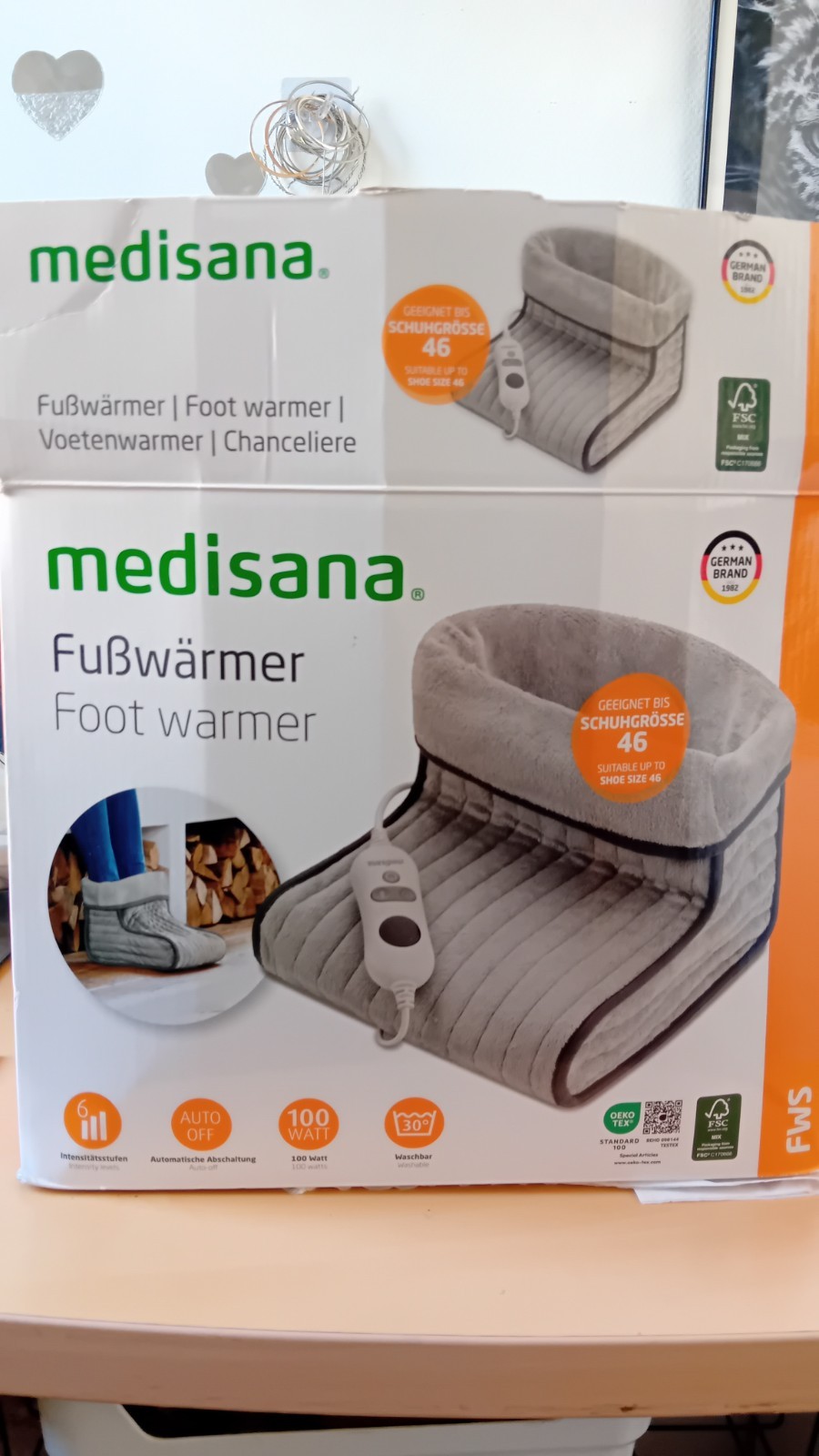 Chauffe-pieds électrique premium en laine polaire de velours thermique isolant