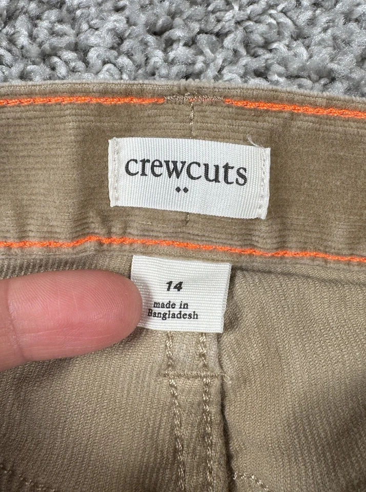 Crewcuts J Crew Girls Corduroy Pants Straight Leg Beige Casual Size 14 - Image 4 of 4