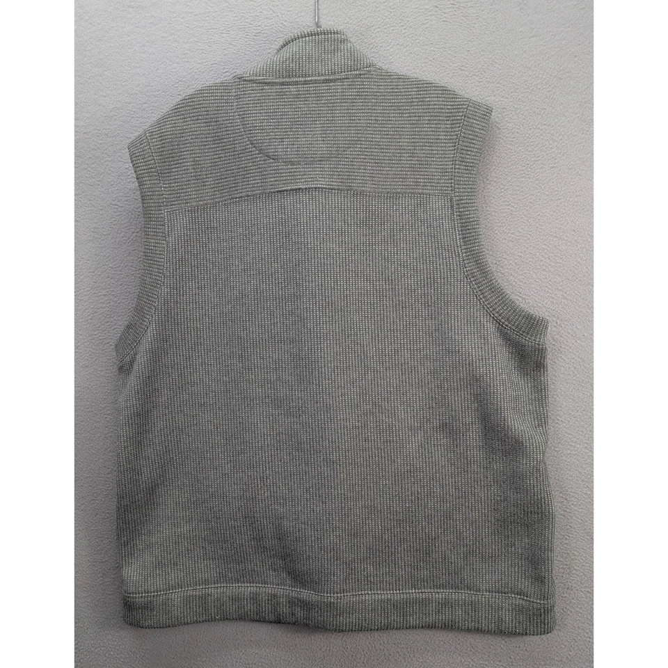 Tasso Elba Men's Full Zip Vest Size XL Gray Sherpa Lined Pockets Ribbed Golf - Image 4 of 4