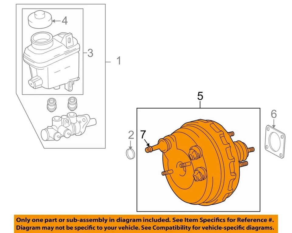 2014 Toyota Sequoia Power Brake Booster OEM 77K Miles - LKQ347956430 - Image 4 of 4