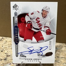 2020-21 SP Authentic - Steven Lorentz Future Watch AUTO /999 Carolina Hurricanes