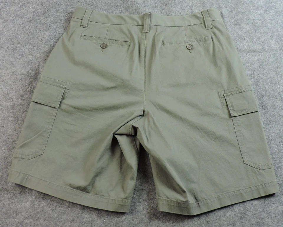 Мужские шорты-карго Croft & Barrow 34x9 Sage зеленые эластичные из хлопковой смеси - Изображение 2 из 4