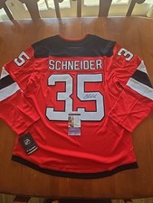 CORY SCHNEIDER FANATICS JERSEY AUTO JSA CERTIFIED SIZE LARGE NJ DEVILS