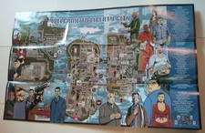 Grand Theft Auto III Poster / Map NM Condition Liberty City