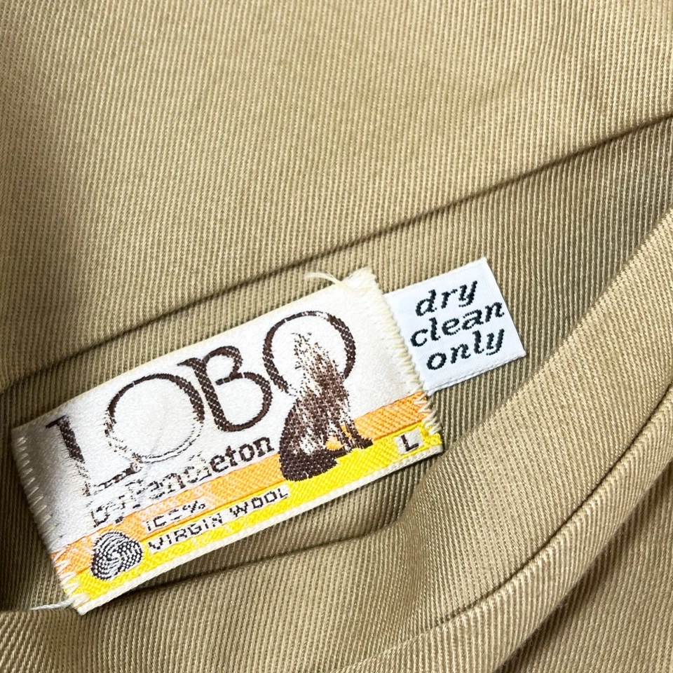 VINTAGE MENS Size L PENDLETON LOBO 100% WOOL REVERSIBLE JACKET DARK BLUE & BEIGE - Image 4 of 4