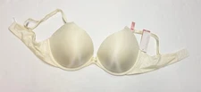 Ambrielle Plunge Push Up Bra NWT $42 Size 38D Pristine Ivory