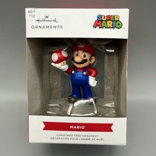 Hallmark Nintendo Super Mario Bros Mario w/Super Mushroom Christmas Ornament New
