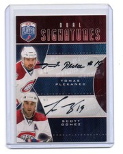 TOMAS PLEKANEC / SCOTT GOMEZ auto DUEL AUTOGRAPH  BAP 2009-10 MONTREAL CANADIENS