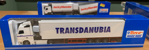 Raro tractor y remolque ROCO #1618 HO 1/87 Transdanubia Volvo FH16 nuevo en caja | Condition: New