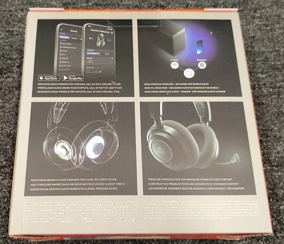 SteelSeries Arctis Nova 7 Wireless Over-Ear Gaming Headset - Black