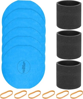 ISINGO 6 Pack 90107/90137 Reusable Dry Filters and 3 Pcs 90585 Foam Sleeve 90585