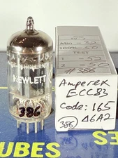 Amperex ECC83 12AX7 Holland Code I65 Label HP Tested Like NOS Balanced Tube