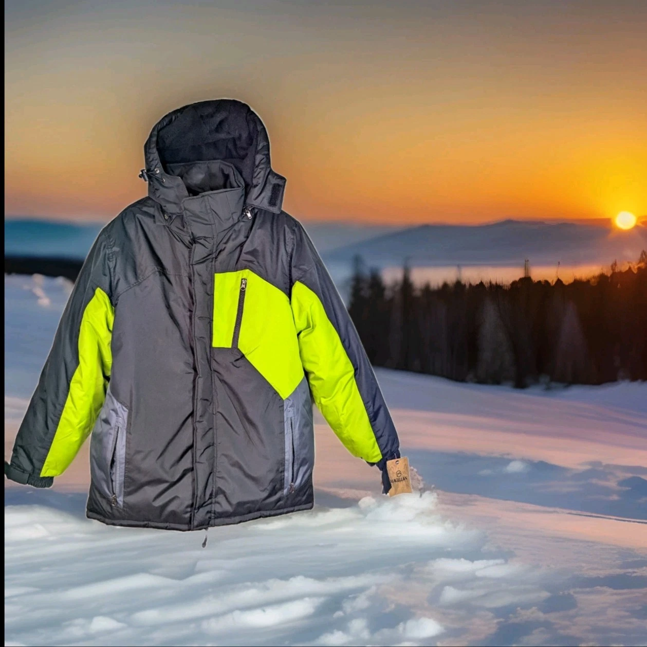Magellan Mens S System Jacket S Black Green Waterproof Jacket Mountain Gear NWT