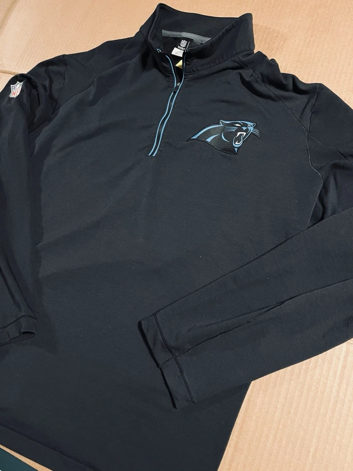Nike Carolina Panthers NFL Fútbol Dri-Fit 1/4 Cremallera Manga Larga Camisa 2XL Negra  Foto 3 de 4