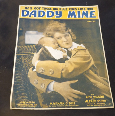 Vintage 1918 Sheet Music ''He's Got Those Big Blue Eyes Like You - Daddy Mine''