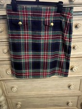 Talbots Navy Plaid Skirt
