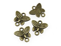 "10 Verbinder \"Butterfly\" In Antik Bronzefarben"