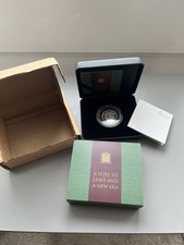 Silver Proof EU Brexit 50p Withdrawal from the European Union 2020 UK 50p Coin