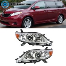 For Toyota Sienna 2011-2020 Headlights Assembly Leftright Side Halogen Chrome