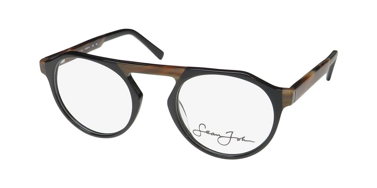 New SEAN JOHN SJLO 6039E 002 Black & Cream Tortoise Eyeglasses 53/24/150 Sean John Women Eyeglass Frames for sale | eBay main image 3