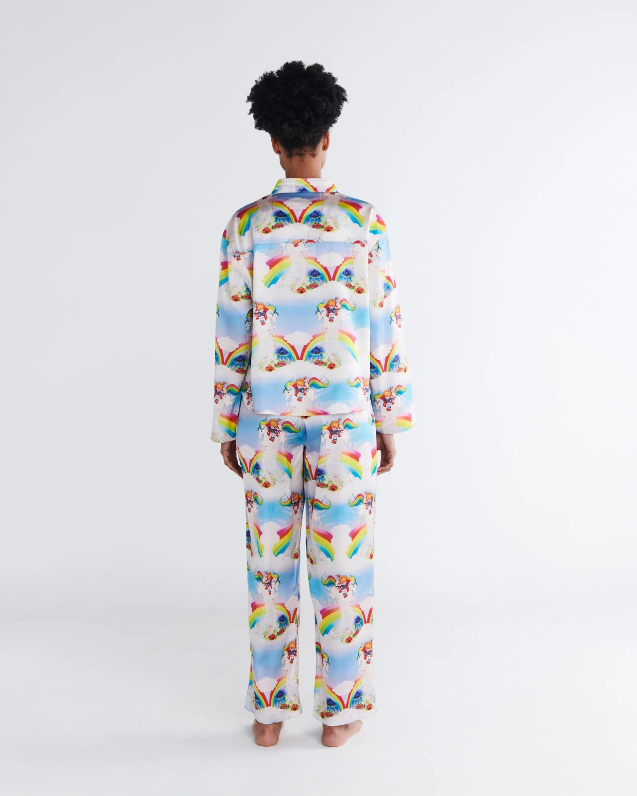 Kip & Co ~ RAINBOW BRITE Pyjamas Set Long Shirt + Pants PJS Ladies 8 10 BNWT image 5