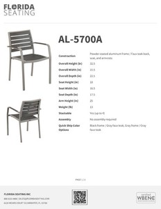 Premium, used outdoor patio furniture, Florida Seating - Made in the USA