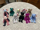 Lot Of 10 Bear Themed Vintage Beanie Babies Retired . Excellent Condition.