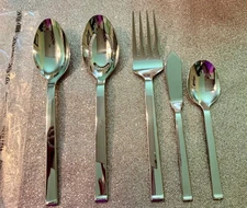 Vera Wang Wedgwood Arden Hostess Serving Set – 5 Pc 18/10 Stainless Flatware