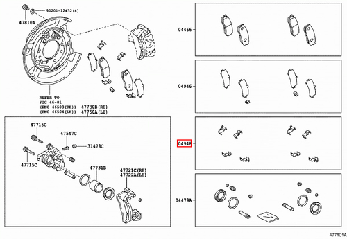 Genuine LandCruiser 105 80 79 Series HZJ FZJ HDJ FJ VDJ Rear Brake Disc Clip Set - Picture 7 of 20