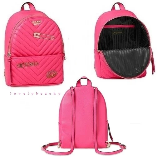 Victoria's Secret Hot PINK Mini City Backpack , New.