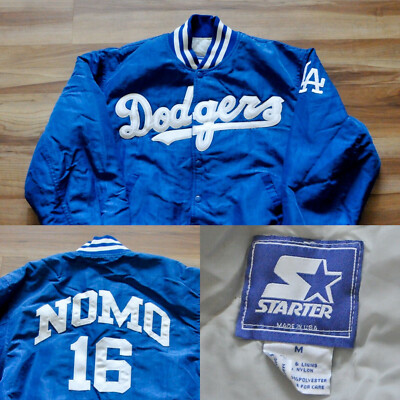 Hideo Nomo #16 Los Angeles Dodgers Starter Jacket Blue Hideo Nomo #16 Los Angeles Dodgers Starter Jacket Blue
