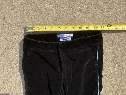 Old Navy Vintage 90's Stretch velvet black pants youth size 6 - Picture 5 of 7