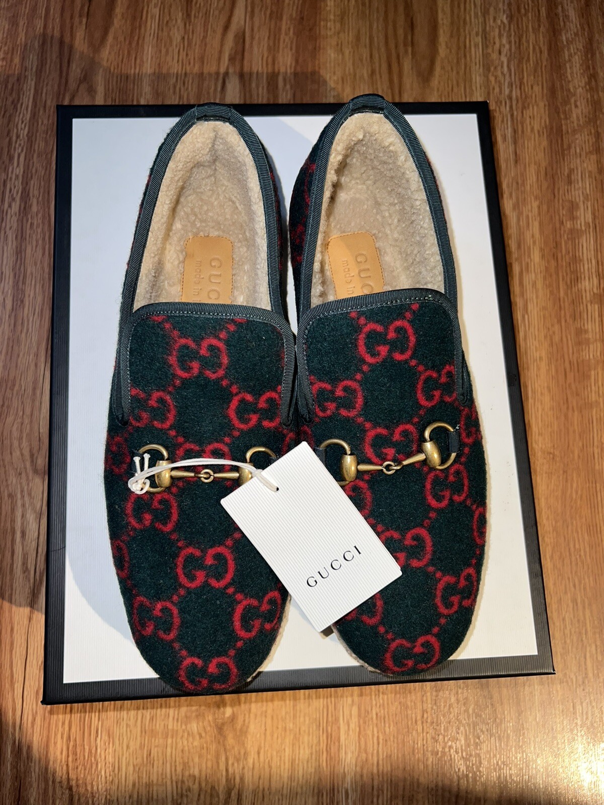GUCCI SHOES MENS FRIA GG MARINO WOOL 