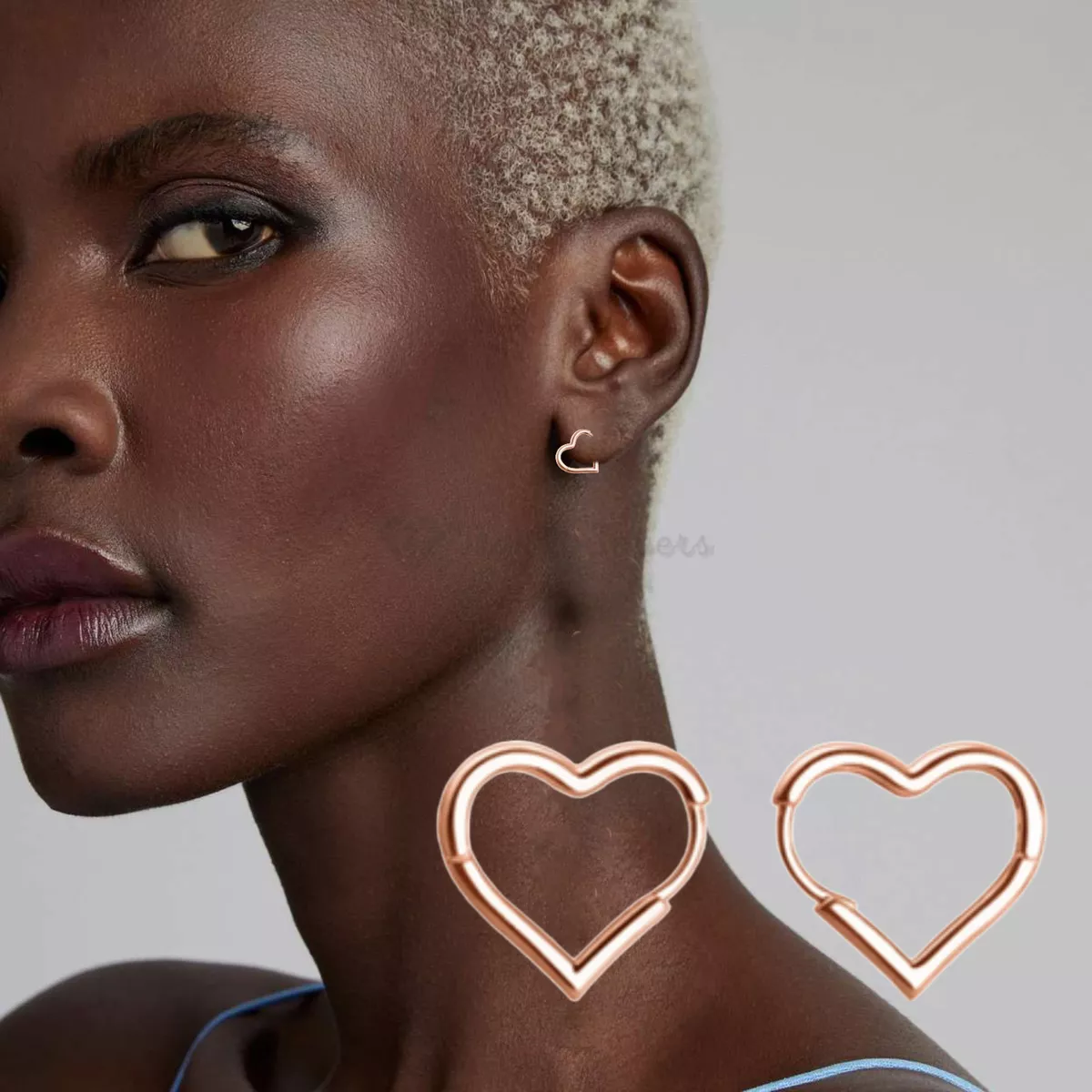 Asymmetrical heart deals hoop earrings