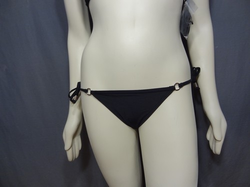 Express 2 piece swimwear black twist top string bikini bottom size S - Picture 3 of 6