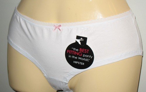 THE BEST FITTING PANTY IN THE WORLD - HIPSTER - WHITE - S / 5 - COTTON STRETCH - Picture 2 of 3