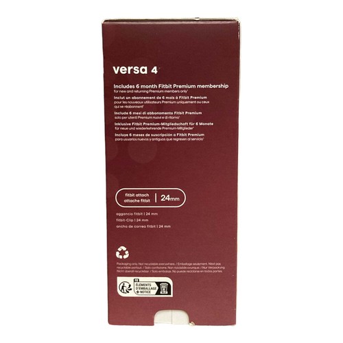 Reloj inteligente Fitbit Versa 4 Fitness, GPS, frecuencia cardíaca 24/7, jugo de remolacha/rosa cobre - Imagen 3 de 7