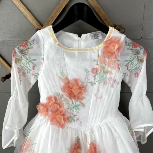 Disney Store Beauty and the Beast Belle Wedding Dress Costume Girls Size 5/6 - Picture 2 of 6