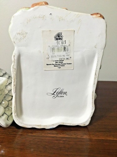 2004 Süßigkeiten Spender Schale Glas Sport Fan Haus Lefton People Treater NEU - Bild 7 von 8