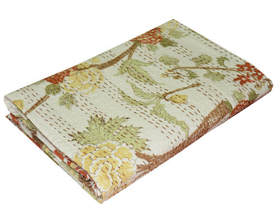 Cotton Kantha Quilt.Bedspread,bed throw,bed cover,blanket,Queen Size,King Size, Cotton Kantha Quilt.Bedspread,bed throw,bed cover,blanket,Queen Size,King Size,