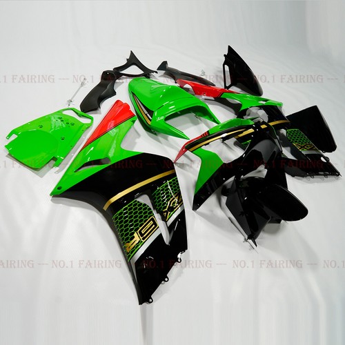 Kit de carenado con capucha de asiento apto para Kawasaki 2003 2004 Ninja ZX6R ZX636 verde negro - Imagen 2 de 11
