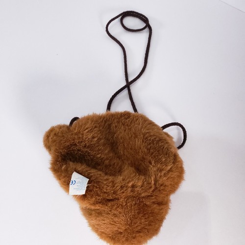 Applause Umhängetasche Handtasche Bärengesicht zotteliges Fell Kinder Plüsch Stofftier Spielzeug - Bild 5 von 8