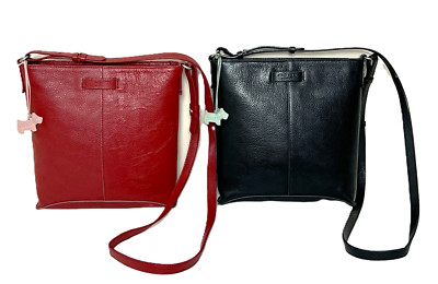 Radley Handtasche Umhängetasche rot oder schwarz Leder klein bis mittel Hainault