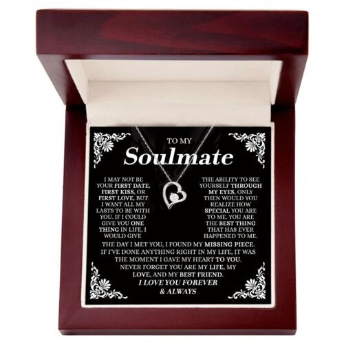 To My Soulmate Necklace Gift, Anniversary Gift For Her, Wife Girlfriend - Picture 3 of 3
