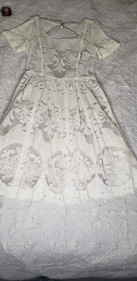 NEW Anthropologie Plenty by Tracy Reese Ivory White Stella Lace Dress 8 |  eBay